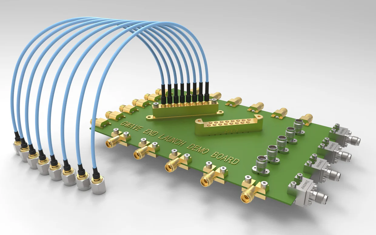 Aplikasyon nan RF Connector nan gwo vitès pwodwi modil optik